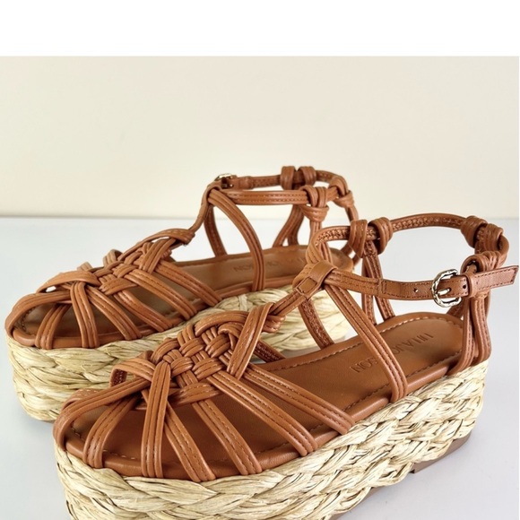 NEW ULLA JOHNSON LEATHER PLATFORM SANDALS - Picture 6 of 7